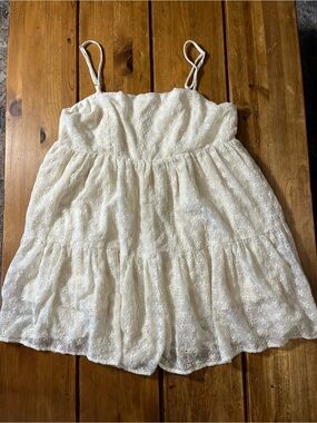 Storia Cream Lightweight Eyelet Romper